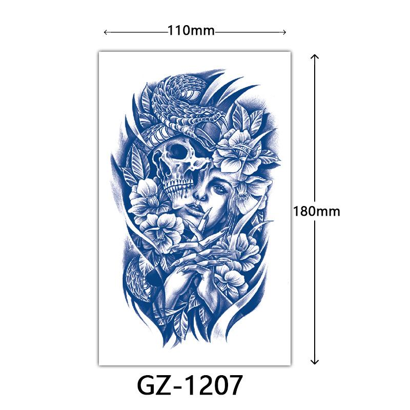 Herbal Tattoo Stickers, Juice Tattoo Stickers, Semi-Permanent English Letter Tattoo Stickers Tattoo