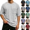 Top Masculino Gola Redonda Com Bolsos Casual Confortável Soltinho Manga Curta