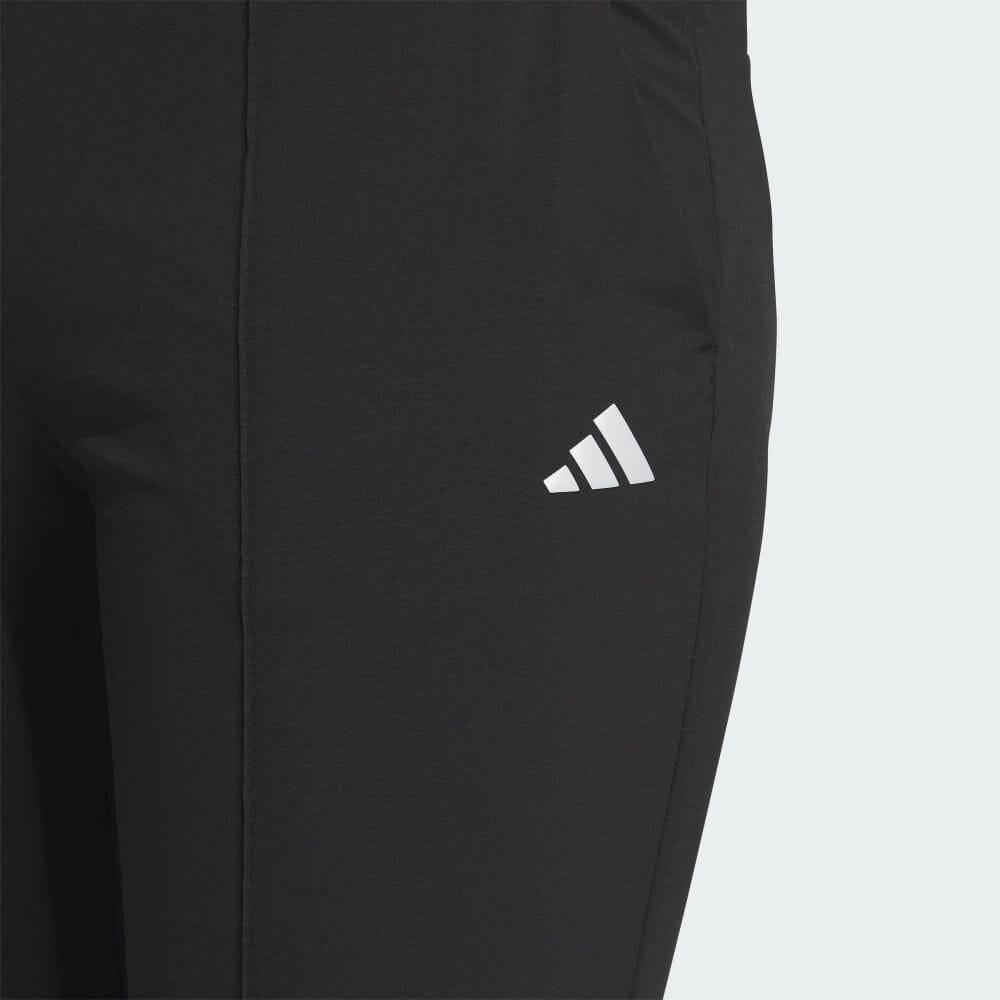 Adidas Solid Color Zippered Flared Slim Fit Casual Pants Women Bottoms Black IN6585