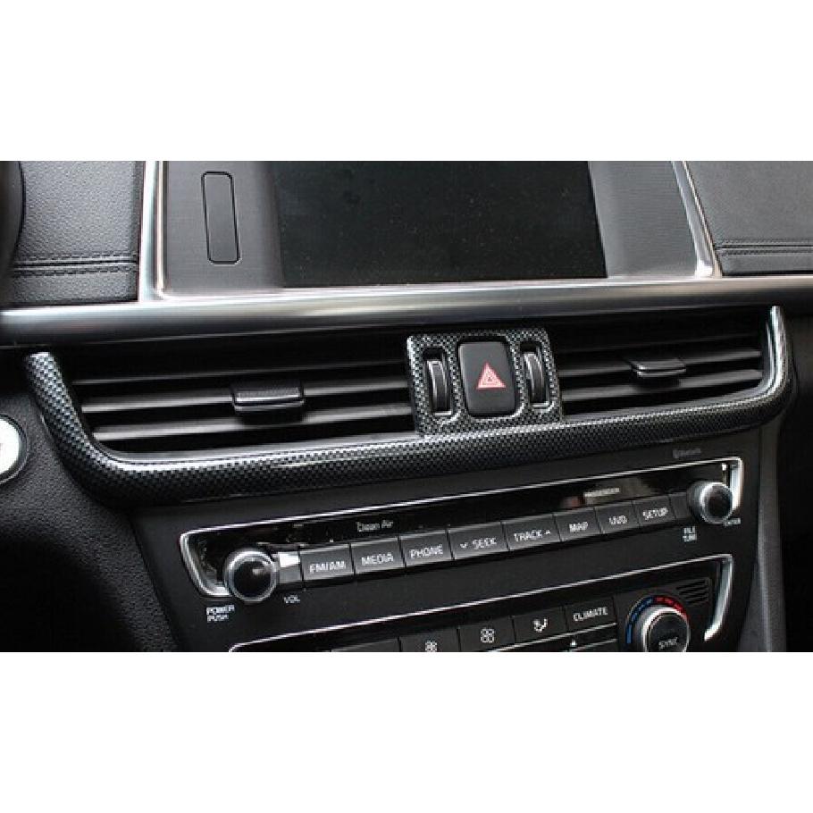 For Kia K5 Optima 16-2020 Carbon Fiber Center Console Air Outlet Vent Trim 1PC