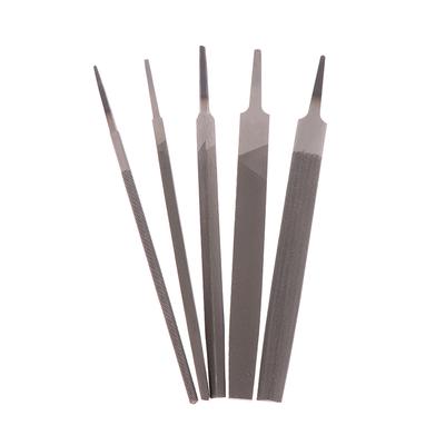 6-Inch Steel Files Set Flat/Round/Half Round/Square/Triangle, Metalworking Woodworking Tools, Comes In 1/5Pcs