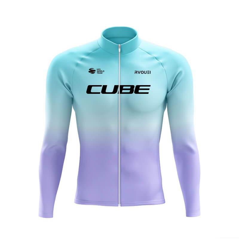 Rvouei Cube Breathable Team Long Sleeve  Bib Pants Ropa Ciclismo Bicycle Clothing MTB Bike Uniform Men Clothes 2026 Autumn Breathable Cycling Suit Set
