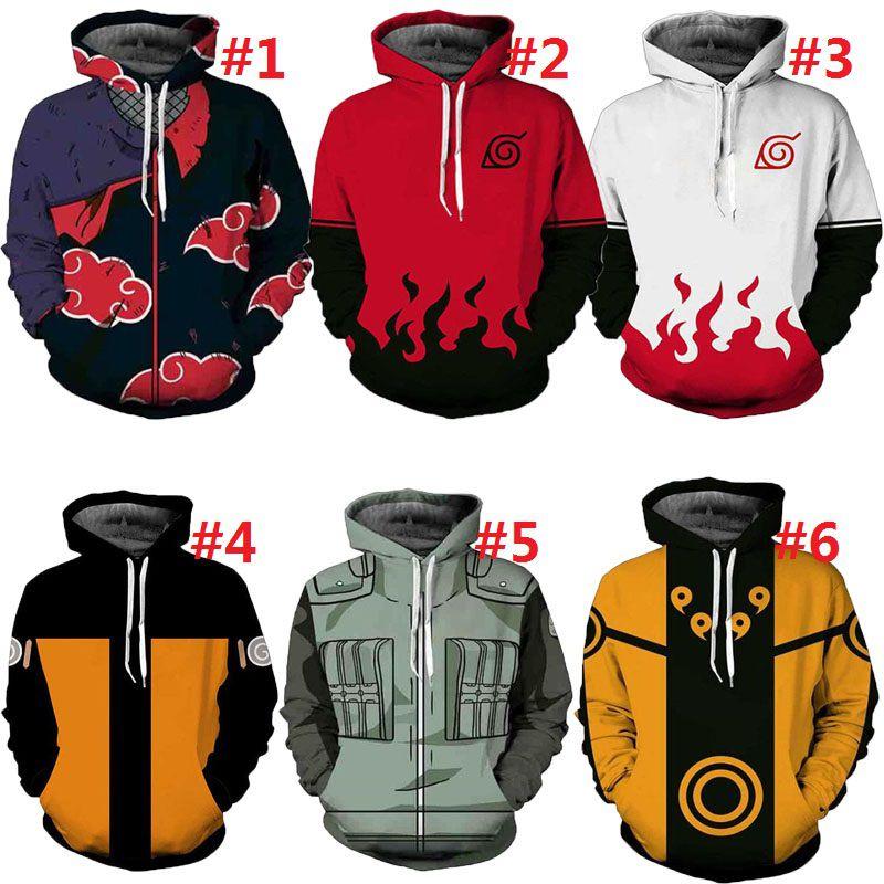 Hokage Ninjia Anime Hoodie Casual Long Sleeve Pullovers For Stylish Comfort Uk