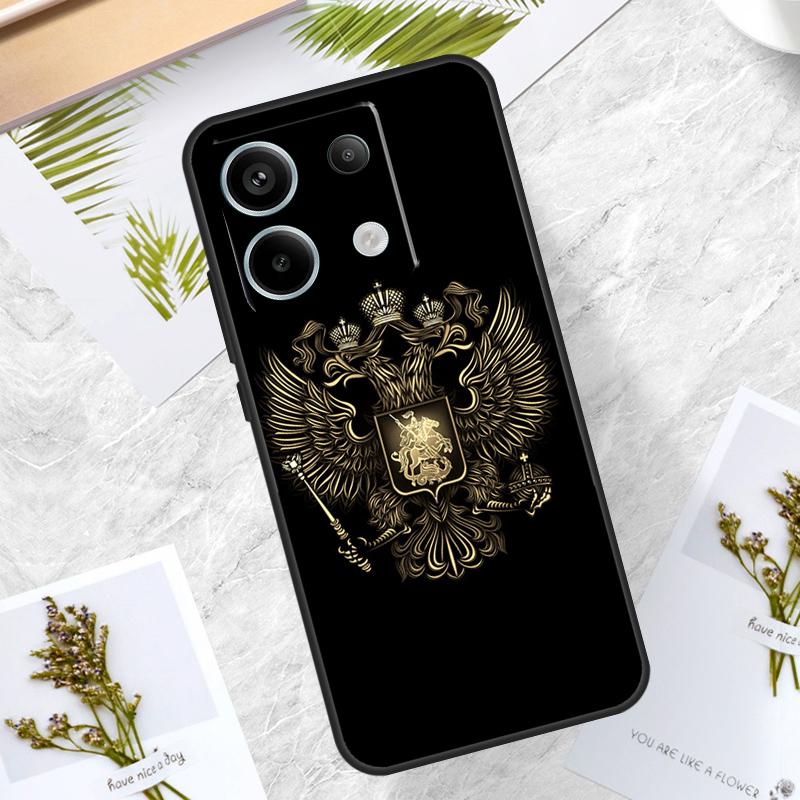 

Russia Russian Coat Of Arms Case For Xiaomi Redmi Note 14 Pro 12 11 10 13 15 Pro Plus Redmi 15 14C 10C 12C 13C 15C Cover Redmi Note 14 Pro 5G