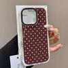 luxury Ins Brown Red Polka Dots Phone Case for Xiaomi Redmi Note 13 12 11 Pro Plus 4G 5G 13C 12C 10 10C 9 9A 9C Back Cover