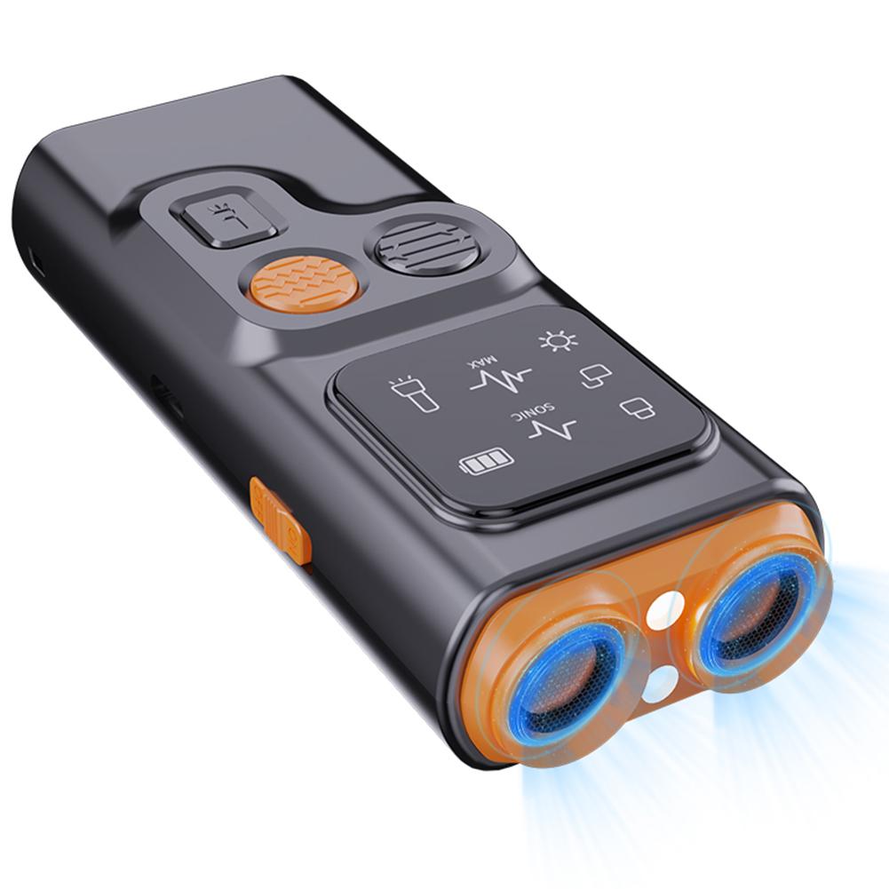 Ultrasonic Dog Repeller Dog Training Device Rechargeable Dog Stop-Barking Deterrent Device Anti-Bark Device With LED Flashlight