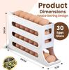 30 Egg Refrigerator Holder - Automatic Rolling Refrigerator Egg Organizer, Space Saving Egg Dispenser, 4 Tier Egg Holder Organiz