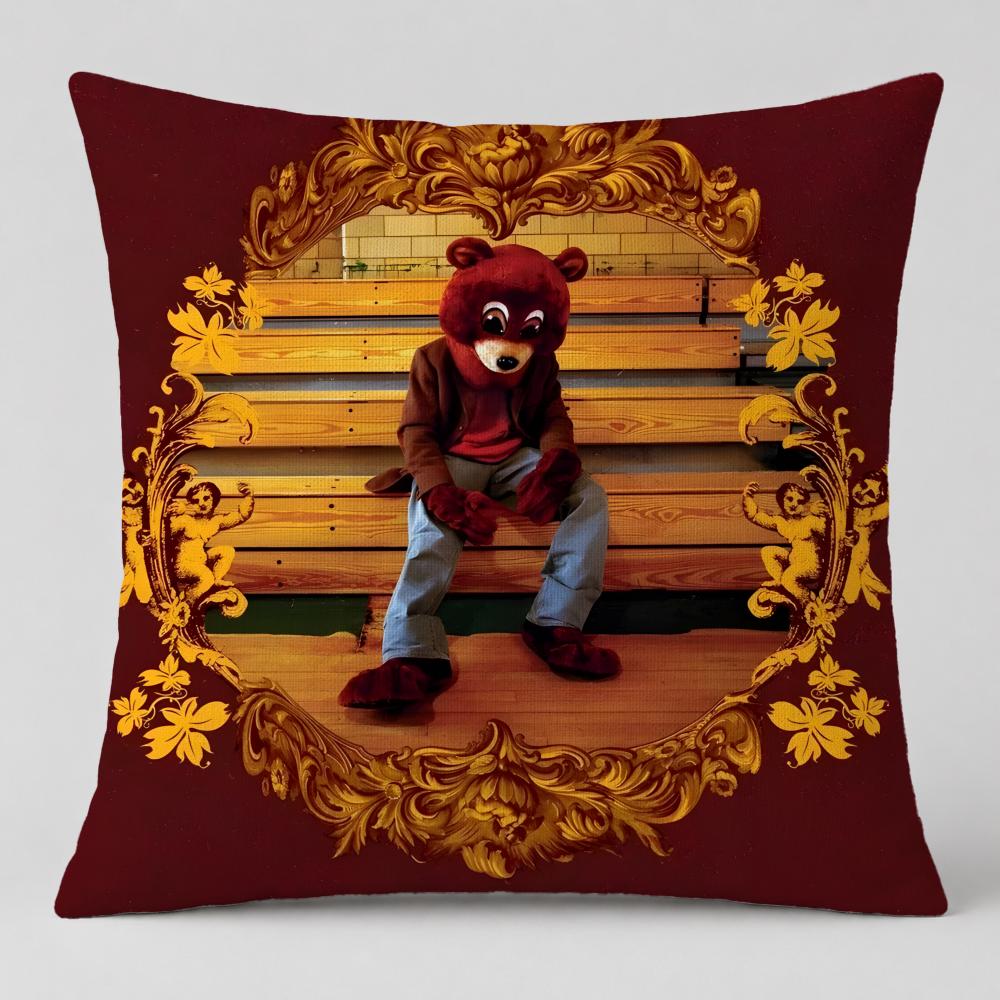 Celebrity Kanye Omari West Cushion Cover Short Plush Cushion Cover Double Sided Print Washable Sofa Pillowcase Home Decor Gift