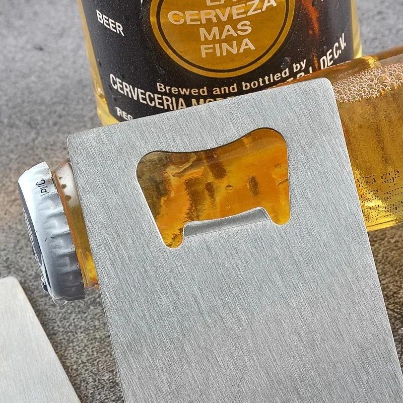 Wedding Gift Stainless Steel Card Shape Beer Bottle Opener For Wallet Pocket Bar Restaurant DIY Mini Anti-Rust Food Grade Favor