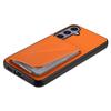 For Samsung Galaxy S25+ Case Card Holder Kickstand Calf Textured Leather + PC + TPU Phone Cover