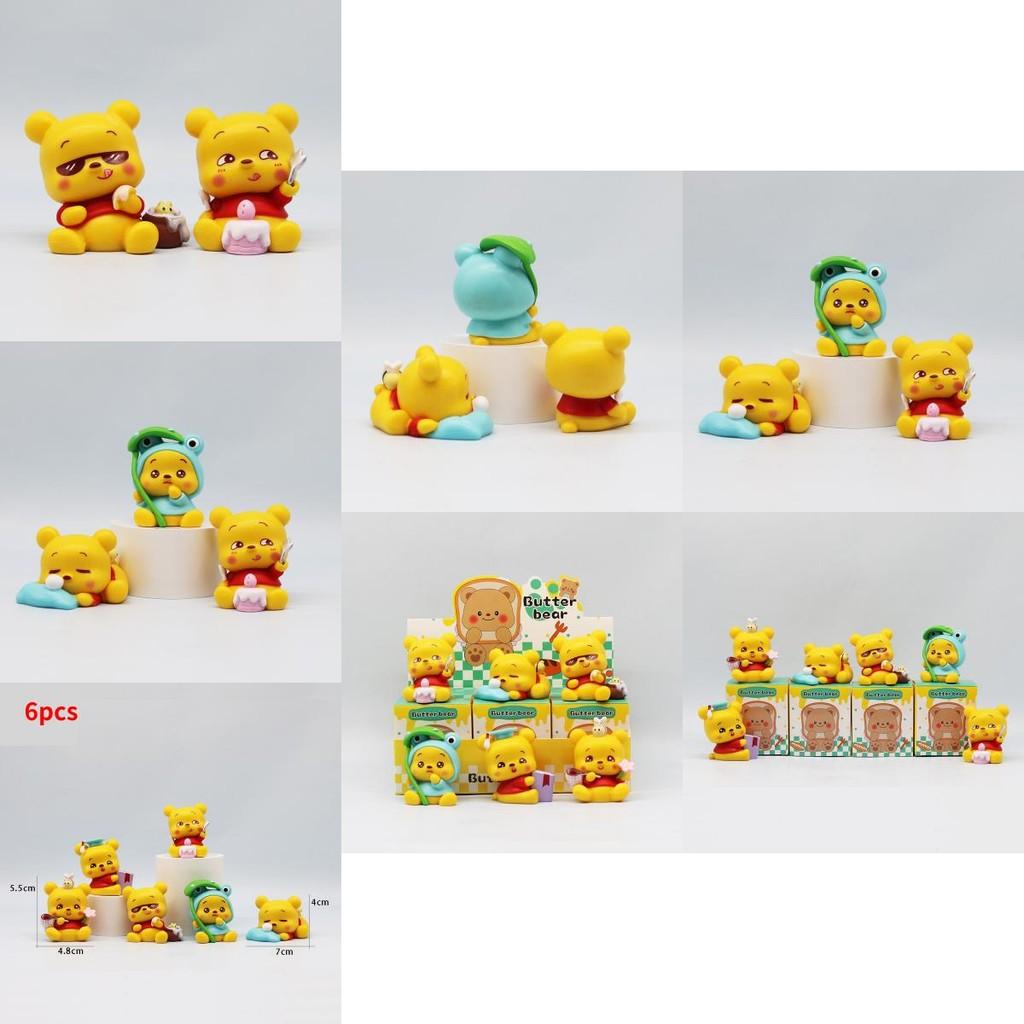 Charming Pooh Bear Pvc Figurine Set Perfect Birthday Gift For Kids And Collectors