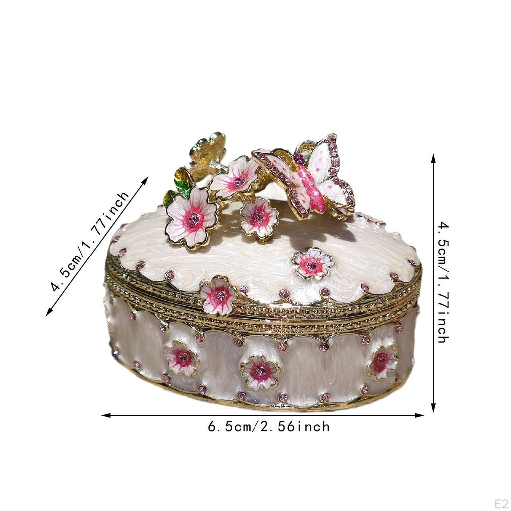 Šperkovnice s třešňovými květy Úložné pouzdro na drobnosti Slitina Dekorace na toaletní stolek pro ženy Náušnice
