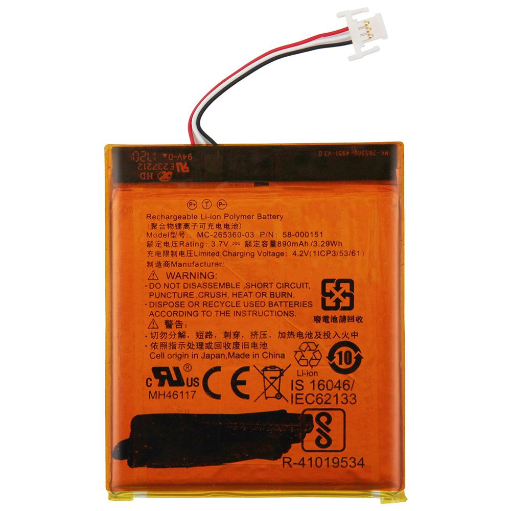 Replacement Battery 265360 for Amazon Paperwhite Kindle 7 8 58-000151 58-000083 265360-03 890mAh + Tools