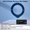 HF SW MW VHF Radio with Ring Antenna SI4732 0.5-108mhz Pocket Mini Radio LSB USB AM FM FM/AM Radio 1.9inch IPS Screen