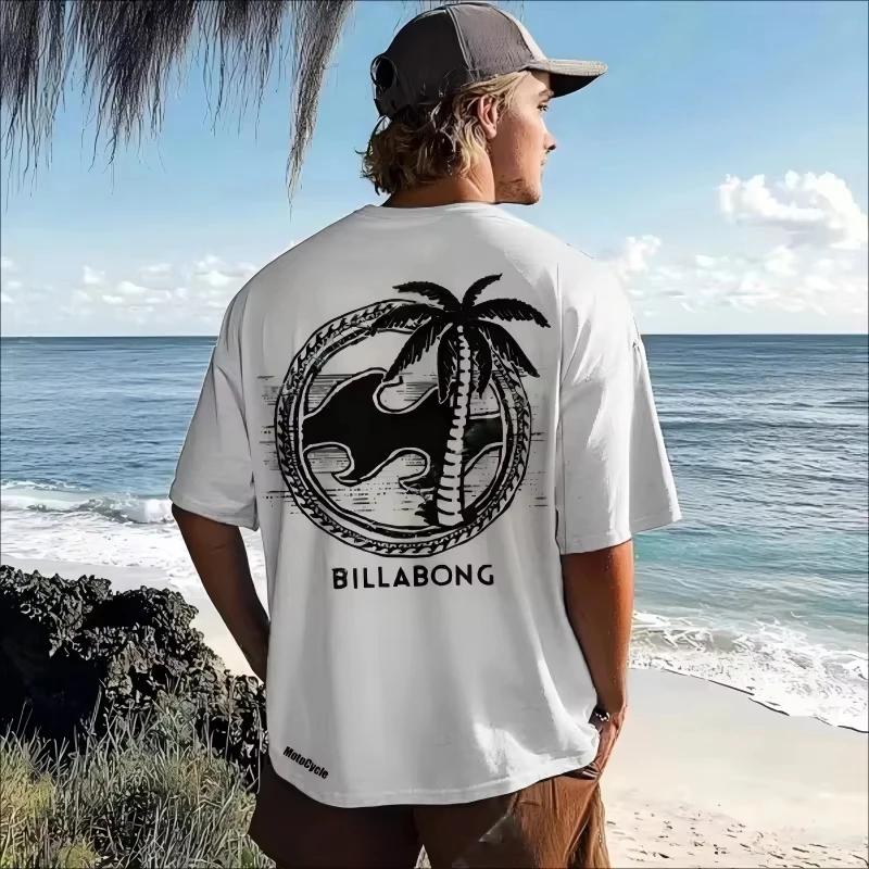 2026 New Summer Trendy Brand Motorcycle Vintage Surf Pattern Printed T-Shirt Men s T-Shirt Men s and Women s Clothing T Shirt 4XL