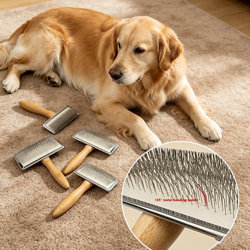 Dog Comb Brush for Dog Long Hair Cat Brush Car Animal Hair Solid Wood Pet Hair Remover Massage Cat Brush Pet Grooming GSZ05