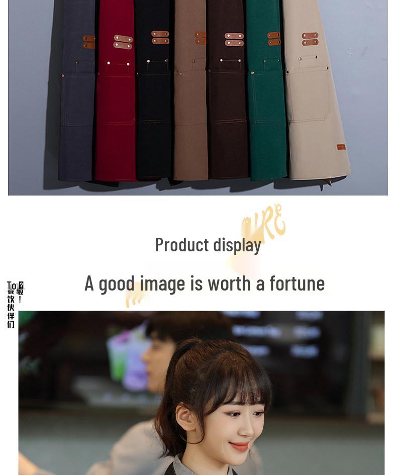 2026 Waterproof Canvas Apron with Logo for Men and Women In Catering and Restaurants
