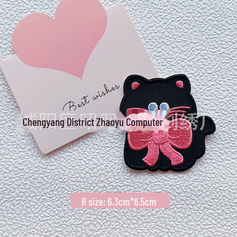 Cartoon Cat Self-Adhesive Embroidery Patch for Clothing, Shoes, and Hats Accessories