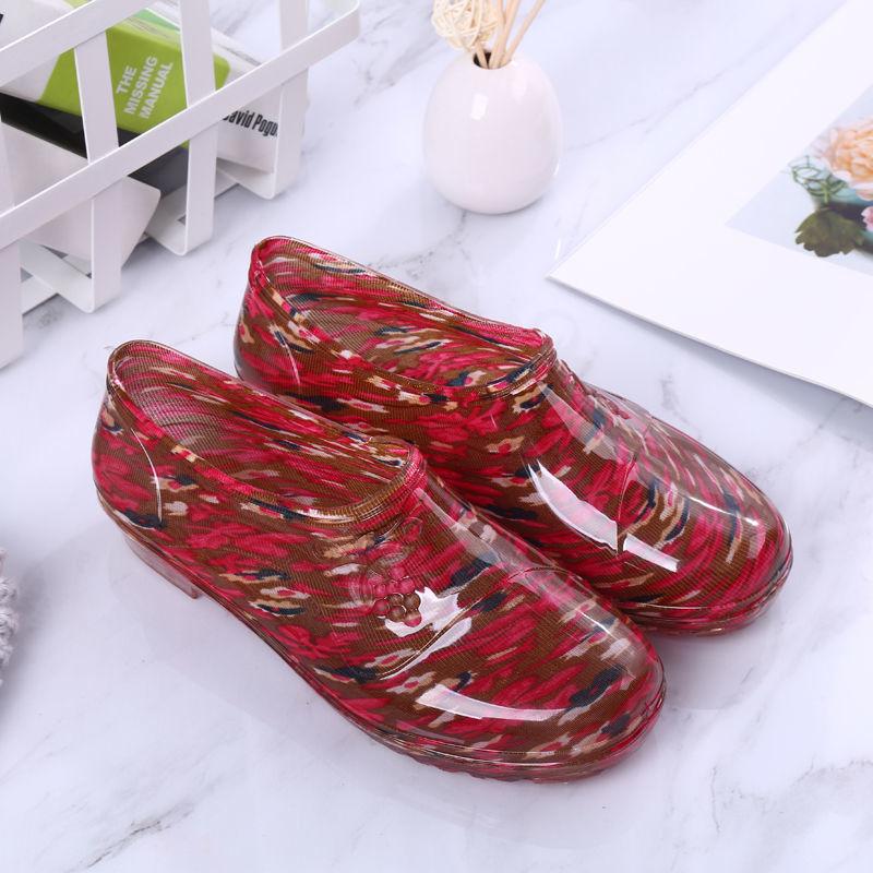 Fashion Home Must Rainboots,Ladies Galoshes,Water Shoe Rubber Boots, Woman Kitchen Working Shoes for Mopping and Washing Clothes Autumn