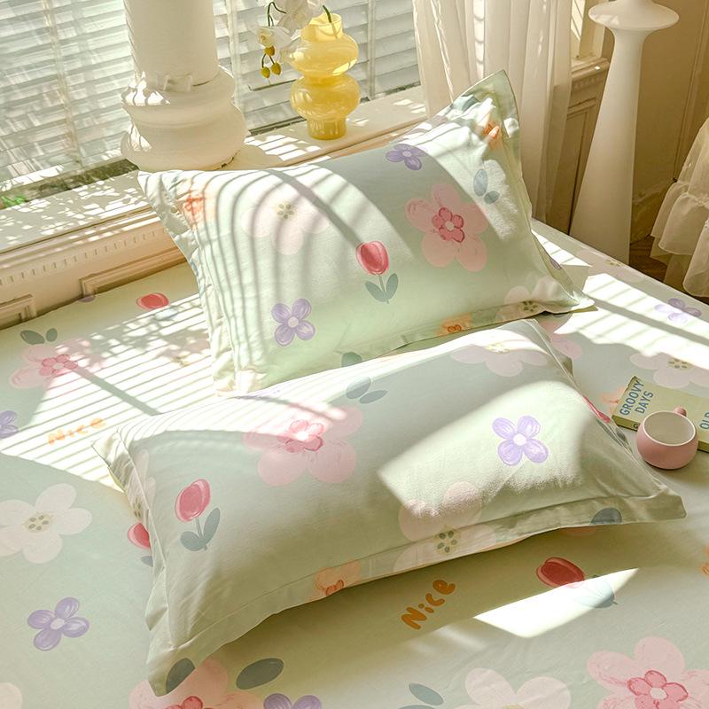 Cotton Pillowcases: Pure Cotton, Simple Style for Home, Dorms, Single & Double Rooms (Single/Pair)