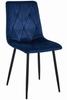 LIBRA Chair - Navy Blue Velvet / Black Legs X 2
