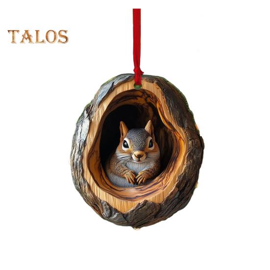 

Рождественские украшения в виде животных 2D Акриловые украшения в виде лесных животных Веселые принты с животными Совы Еноты Коалы Праздничные украшения I