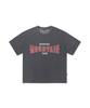 Peullukeu World Mountain Embroidered Logo Pigment Short Sleeve T-Shirt Dark Gray Fst741