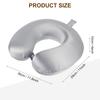 PATIKIL Silk Neck Pillow, Travel Pillow, 22" X 100% Memory Foam Filled Silk Neck Support, Wrinkle-Resistant, Gray