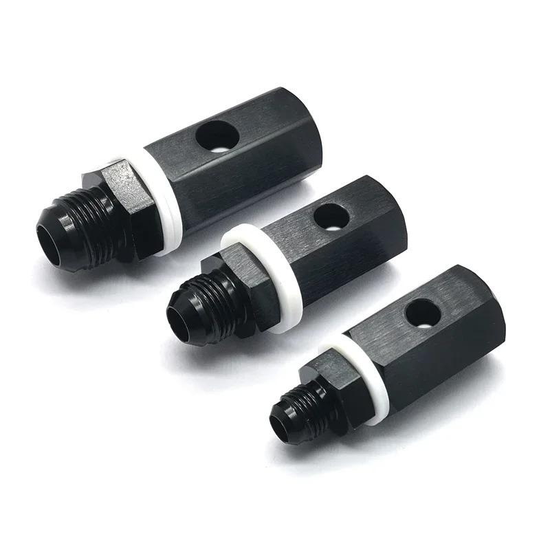 6AN 8AN 10AN Male Fuel Cell Tank Rollover Vent Valve Aluminum Black With Valve Exhaust System Auto Parts