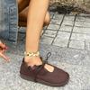 2026 Ladies Shoes Lace Up Women's Flats Outdoor Casual Flats Women Round Toe Soft Bottom Hollow Plus Size Shoes Female
