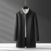 Firstview Men's Urban Casual Mid-Length Lapel Windbreaker