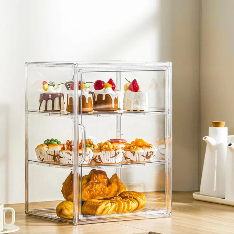 Dustproof Acrylic Display Case Store Dessert Cake Food Pastry Bread Show Rack Blind Box Storage Box Jewelry Sorting Box