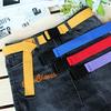 Adults Adjustable Unisex Canvas Belts Vintage Nylon Buckle Elastic Solid Color Long Waistband