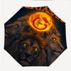 Galatasaray Fashionable Automatic Opening/Closing Folding Umbrella. Portable and Foldable, Ideal for Gift, Travel, and Daily Use.