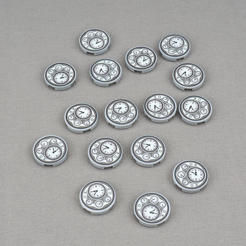 MOC 10PCS Printed 14769pb133 2X2 Difference Clocks Face Time Pointer Pattern Building Block Kit 14769 Particle Toy Children Gift