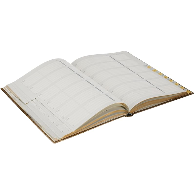 Anupam Address Book | 256 Pages | Hardcover Address Book With Alphabetical Tabs, Pocket & Change Of Address Labels Stunn