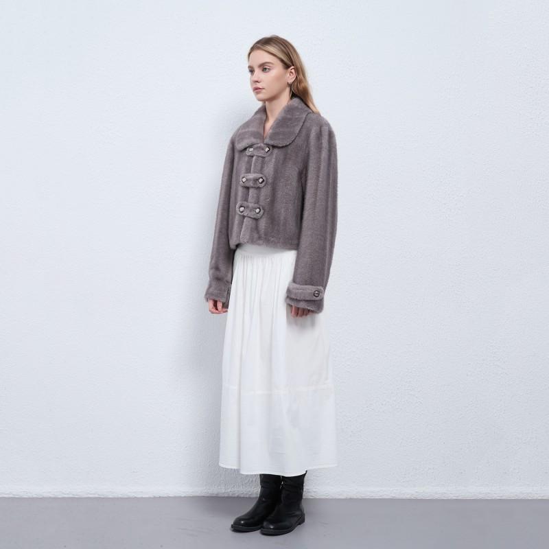 Short Faux Fur Coat Women Japanese Style Cute Soft Commute 2026