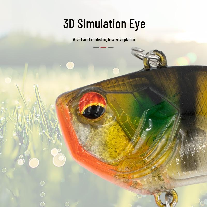 VIB Rattling Vibration Lure: Special Hard Bait for Aspius & Sea Bass, Black Pit All-Rounder