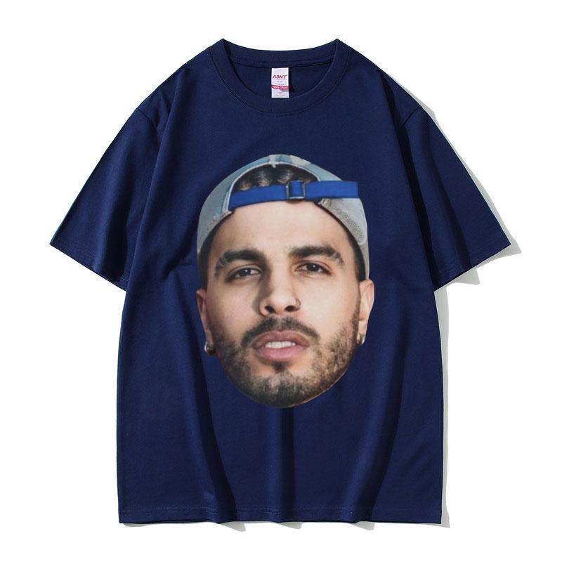 Rapper Rauw Alejandro Mugshot Print T Shirts Unisex's Fashion Hip Hop Trend Streetwear Unisex Women Oversized 100% Pure Cotton T-shirt