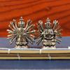 Brass Statue of Cundi Buddha, Guanyin Handmade Solid Cast Altar Statue for Home Temple Decor, Buddhist Gift