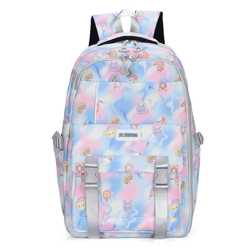 

Школьная сумка с рисунком из мультфильма для девочек, легкий рюкзак большой емкости для учеников начальной школы розовый