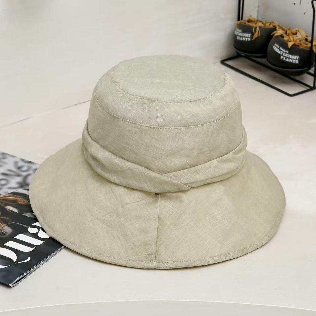 2026 Korean Style Women's Pleated Bucket Hat: Japanese-Inspired, Face-Slimming, Sun Protection, Versatile & Lightweight
