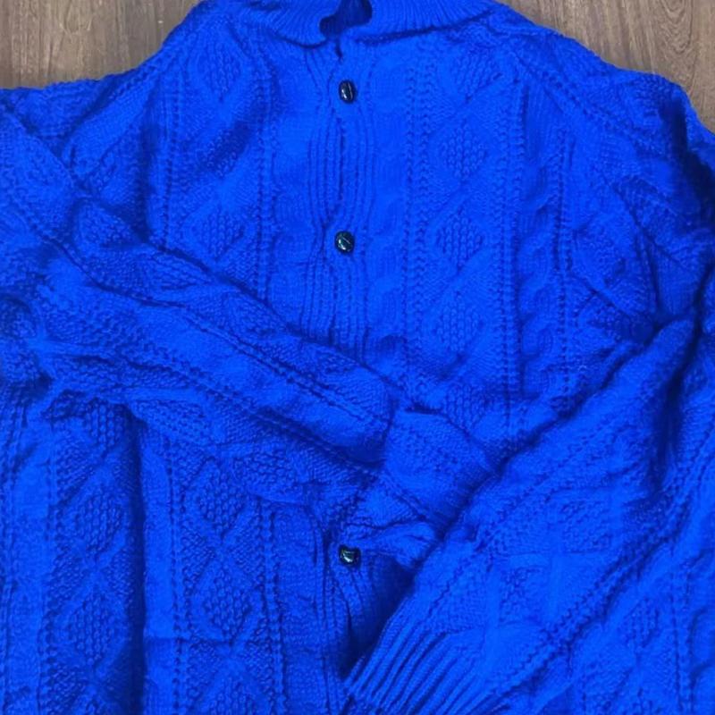 New Spring Autumn Men's Sweater Cardigan Long Sleeve Stand Collar Jacquard Casual Top
