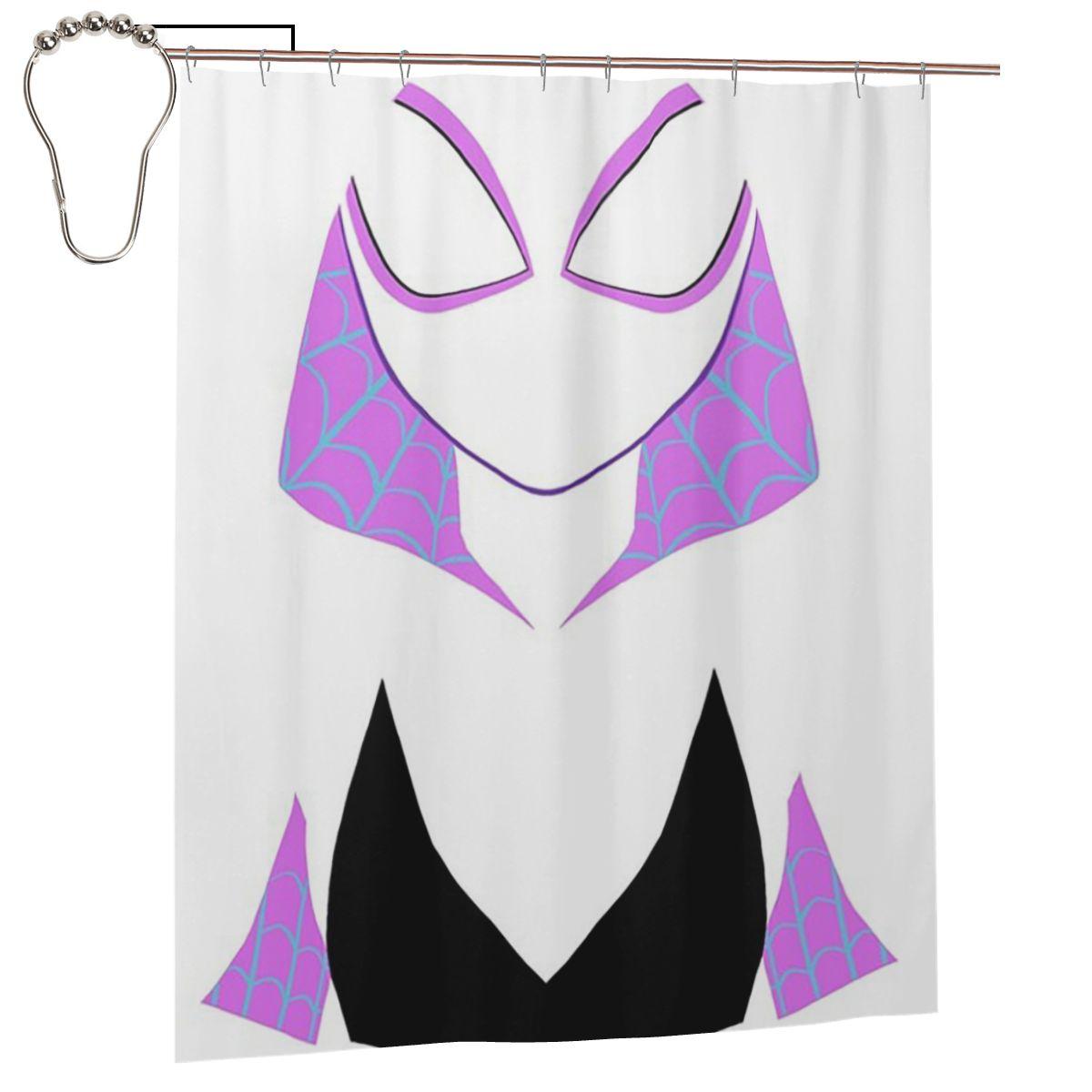 

Gwen Stacy Spider Superior Version Shower Curtain Bathroom Polyester Waterproof Bath Curtains With Hooks W60H190(CM)-1 Pcs
