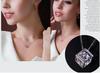 Fashion Love Rubik'S Cube Three-Dimensional Necklace, Versatile Rhinestone Small Square Short Collarbone Chain