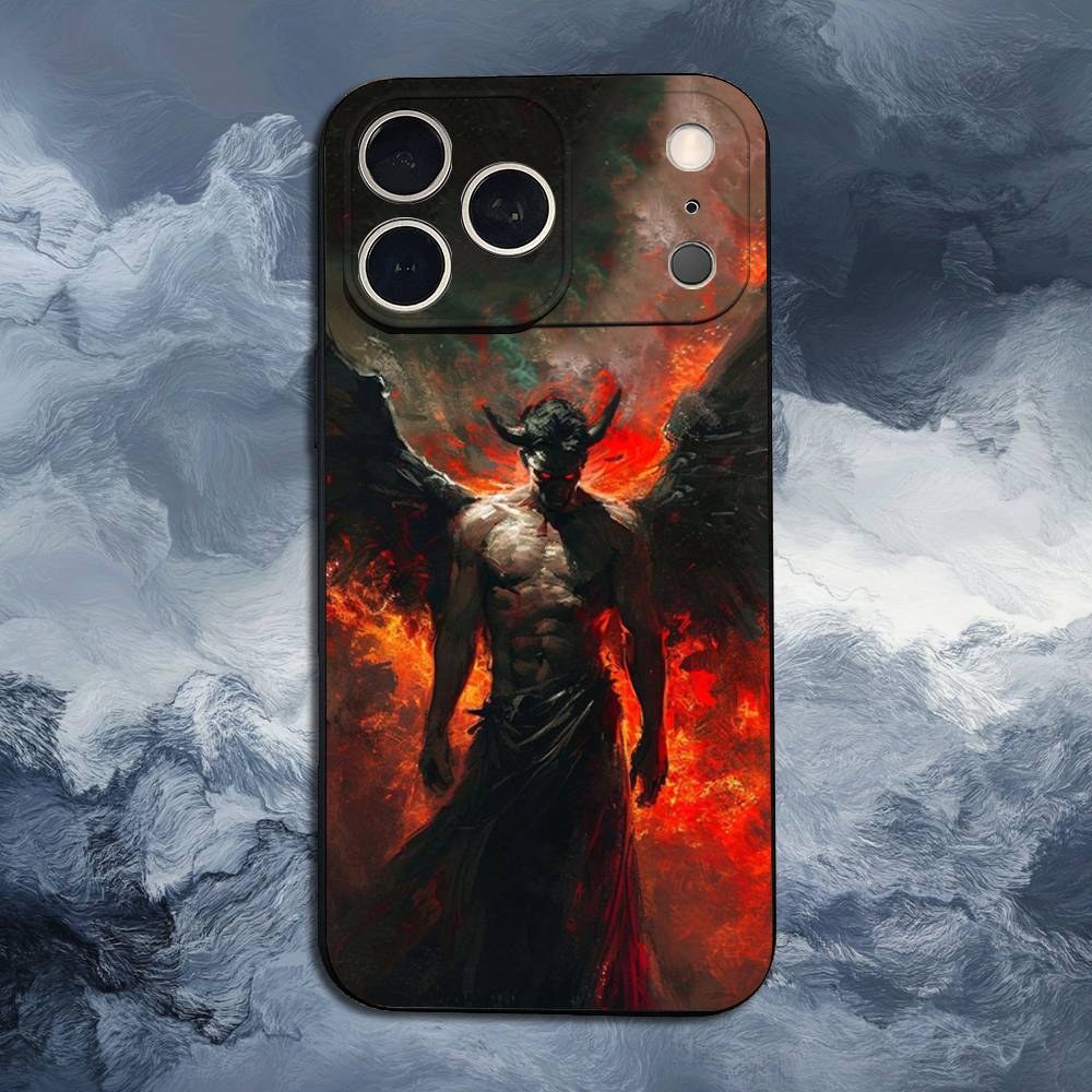 Dark Art D-Devil S-Satan Case For iPhone 15,17,16,12,14,13,11,Plus,Pro Max,XS,X,Mini,8,7,XR,SE,Soft Silicone Black