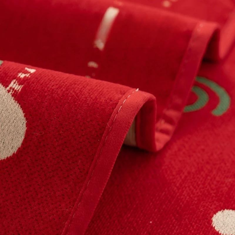 Universal Sofa Cushion Covers Christmas Red Sofa Cushion Winter Anti-Slip Chenier Soft Sofa Cover Cloth Decoration Home