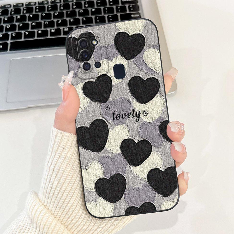 For Samsung A21s Case A217F Silicone Cute Fashion Butterfly Love Painted Cover For Samsung A21s Galaxy A21s Phone Case SM-A217M