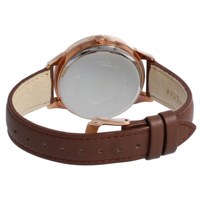 Casio SHEEN Series Classic Elegant Three Needles Three Eyes Quartz Movement Genuine Leather Strap Japanese and Korean Watch Women's SHE-3058PGL-9A