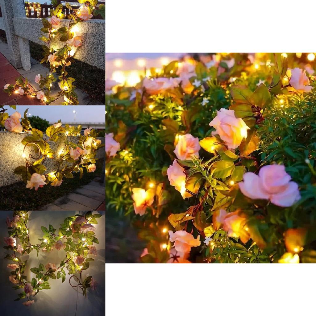 Romantic Led Rose Vine Lights In Warm White For Weddings And Special Occasions